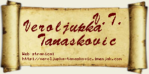 Veroljupka Tanasković vizit kartica